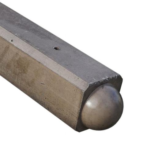 Betonpaal Bol Glad Bruin 10x10x100cm tussen sponning 37cm