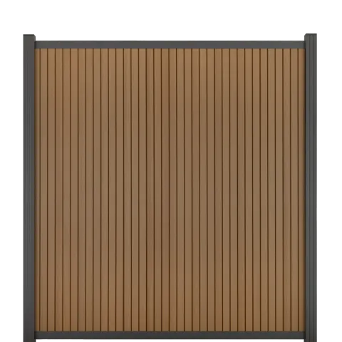 Comfort Composiet Schutting - Rhombus Teak - Verticaal