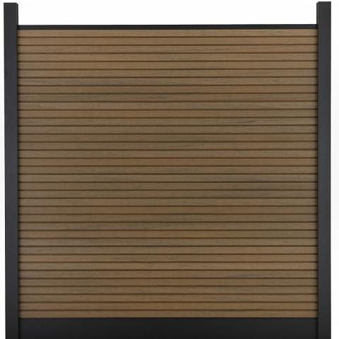 Composiet Premium Tuinscherm - Rhombus Tropical Brown - Horizontaal