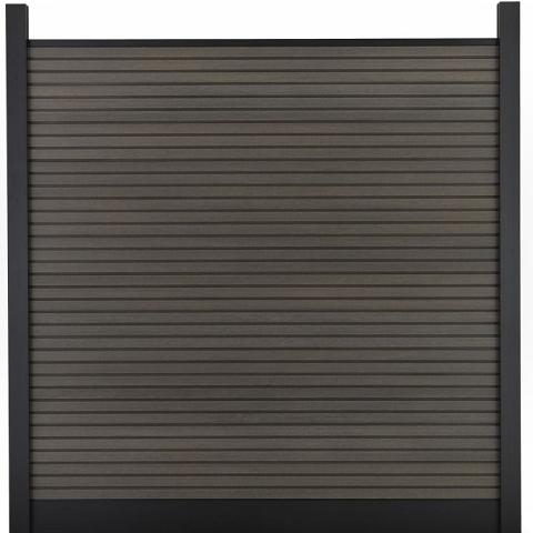 Composiet Premium Tuinscherm - Rhombus Dark Brown - Horizontaal