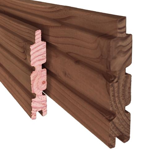 Combiwood schuttingplank | Triple Rhombus | Bruin