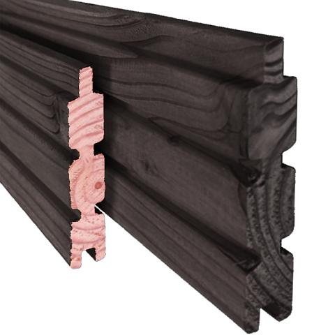 Combiwood schuttingplank | Triple Rhombus | Zwart