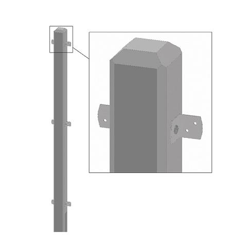 ACTIE Betonpaal Kegelkop | Glad Antraciet 10x10x275cm | 3-sponner