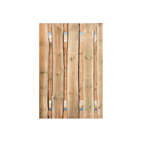 Grenen Schaaldelen Tuinpoort 130x195 cm | Stalen frame met slotkast | Verstelbaar