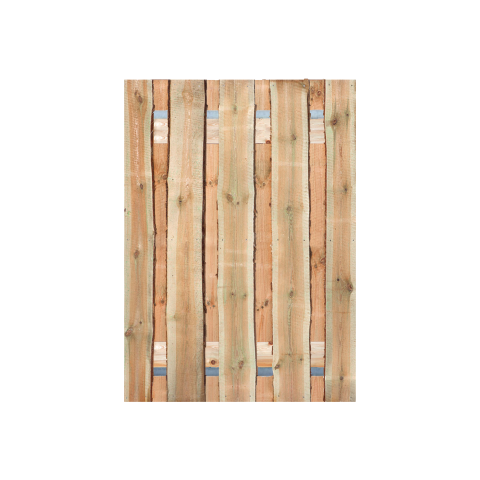 Grenen Schaaldelen Tuinpoort 140x195 cm | Stalen frame met slotkast | Verstelbaar
