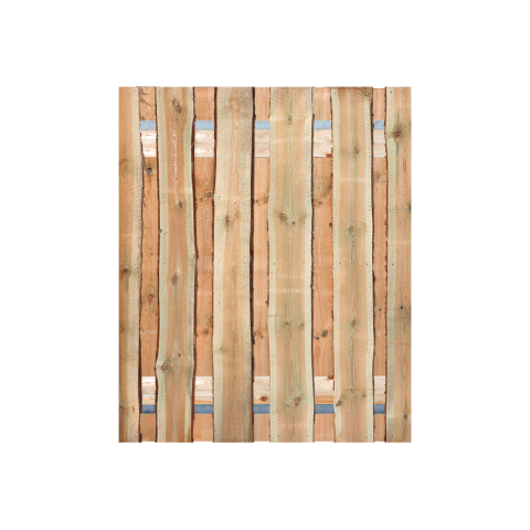 Grenen Schaaldelen Tuinpoort 160x195 cm | Stalen frame met slotkast | Verstelbaar