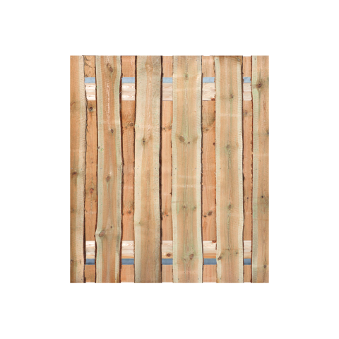 Grenen Schaaldelen Tuinpoort 170x195 cm | Stalen frame met slotkast | Verstelbaar