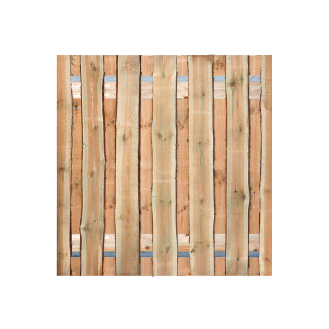 Grenen Schaaldelen Tuinpoort 190x195 cm | Stalen frame met slotkast | Verstelbaar