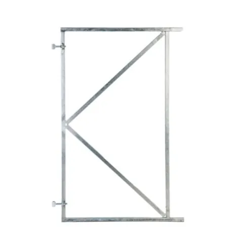 Grenen Schaaldelen Tuinpoort 85x195 cm | Stalen frame met slotkast | Verstelbaar