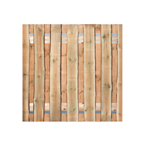 Grenen Schaaldelen Tuinpoort 200x195 cm | Stalen frame met slotkast | Verstelbaar