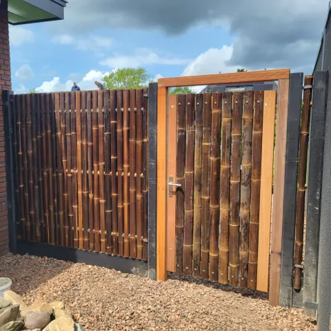 Bamboe Tuinpoort XL | Black | 100x180 cm