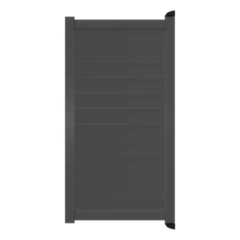 Aluminium Tuinpoort | maatwerk t/m 97x220cm | Aluminium Antracite | Horizontaal | Antraciet aluminiu