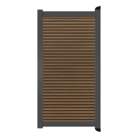 Aluminium Tuinpoort - Rhombus Cappuccino - Horizontaal - Antraciet aluminium frame