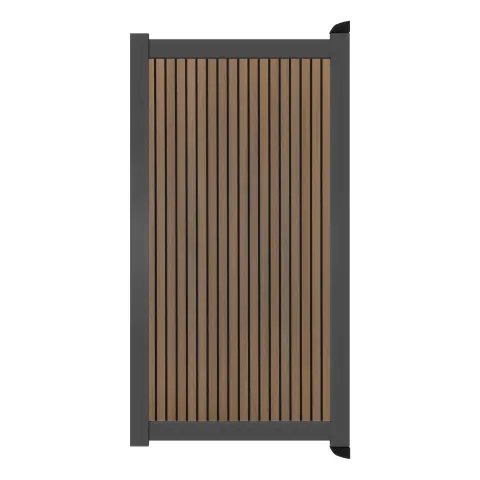 Aluminium Tuinpoort | 125x186cm | Rhombus Stripe | Verticaal | Antraciet aluminium frame