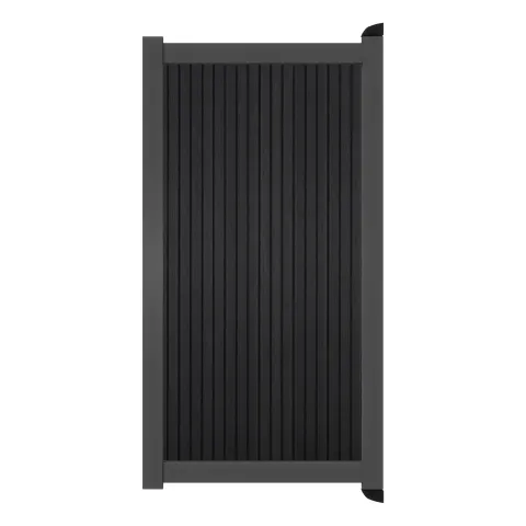 Aluminium Tuinpoort - Rhombus Solid Black - Verticaal - Antraciet aluminium frame