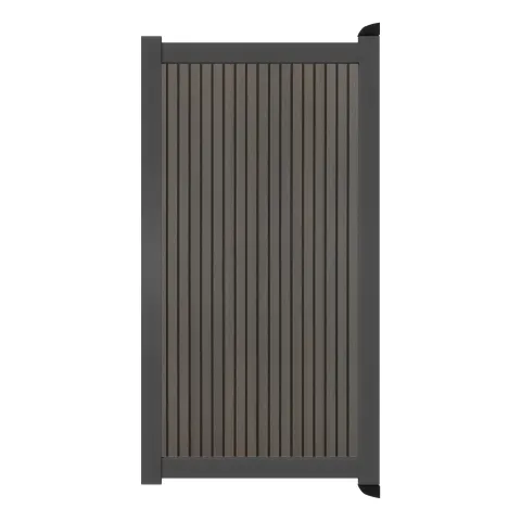 Aluminium Tuinpoort - Rhombus Chocolate - Verticaal - Antraciet aluminium frame