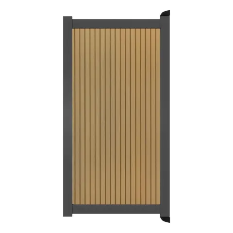 Aluminium Tuinpoort - Rhombus Coconut - Verticaal - Antraciet aluminium frame