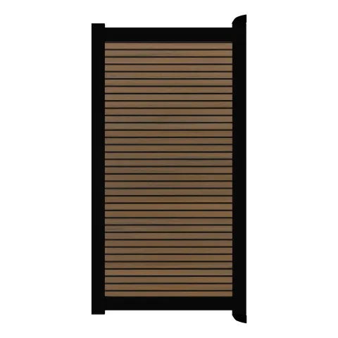 Aluminium Tuinpoort - Rhombus Stripe - Horizontaal - Zwart aluminium frame