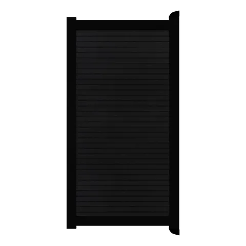 Aluminium Tuinpoort - Rhombus Solid Black - Horizontaal - Zwart aluminium frame
