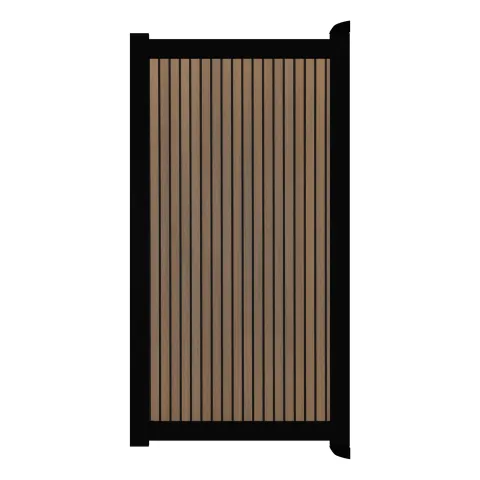 Aluminium Tuinpoort | 97x220cm | Rhombus Stripe | Verticaal | Zwart aluminium frame