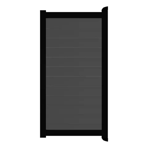 Aluminium Tuinpoort - Aluminium Antracite - Horizontaal - Zwart aluminium frame