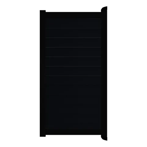 Aluminium Tuinpoort | 125x90cm | Aluminium Black | Horizontaal | Zwart aluminium frame