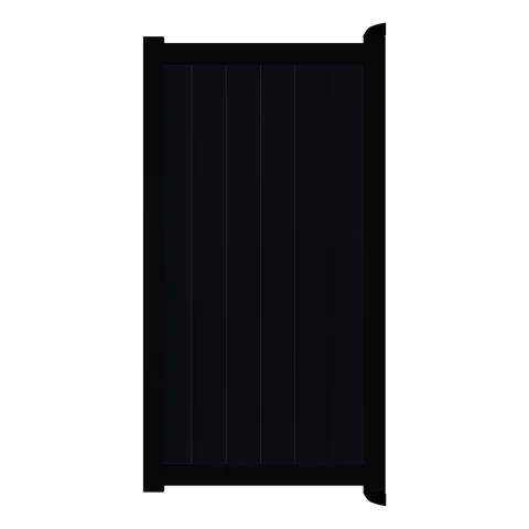 Aluminium Tuinpoort | maatwerk v/a 98x186cm | Aluminium Black | Verticaal | Zwart aluminium frame
