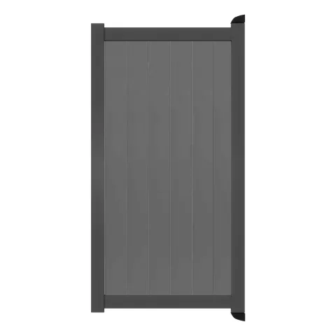 Aluminium Tuinpoort | maatwerk v/a 98x186cm | Aluminium Grey | Verticaal | Antraciet aluminium frame
