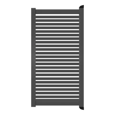 Aluminium Tuinpoort | 97x90cm | Sight 50 - Antraciet | Horizontaal | Antraciet aluminium frame