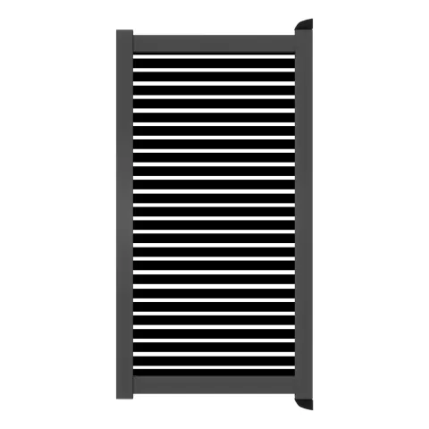 Aluminium Tuinpoort | 125x197cm | Sight 50 - Black | Horizontaal | Antraciet aluminium frame