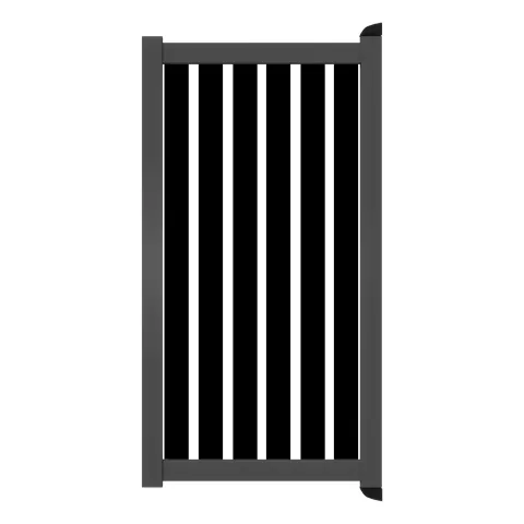 Aluminium Tuinpoort | Maatwerk v/a 98x90cm | Sight 100 - Black | Verticaal | Antraciet aluminium fra