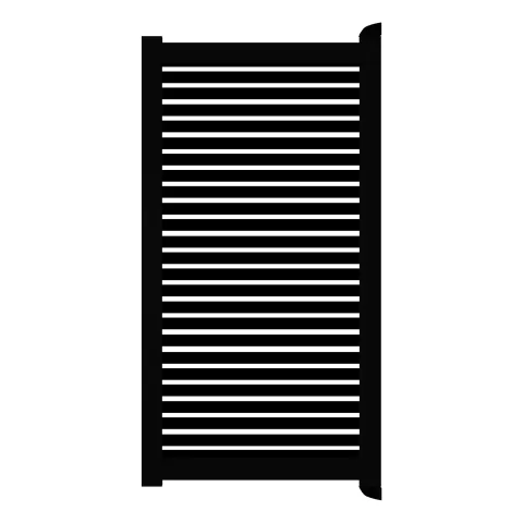 Aluminium Tuinpoort - Sight 50 - Black - Horizontaal - Zwart aluminium frame