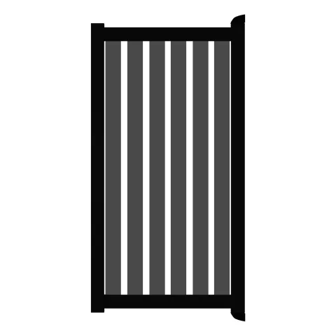Aluminium Tuinpoort | maatwerk v/a 98x186cm | Sight 100 - Antraciet | Verticaal | Zwart aluminium fr