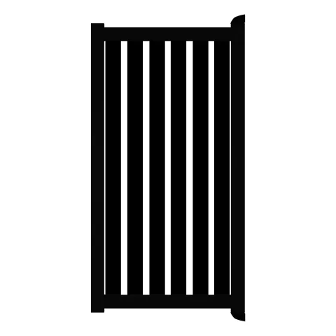 Aluminium Tuinpoort | maatwerk v/a 98x186cm | Sight 100 - Black | Verticaal | Zwart aluminium frame