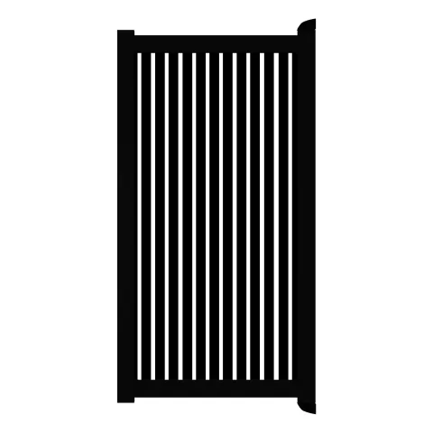 Aluminium Tuinpoort - Sight 50 - Black - Verticaal - Zwart aluminium frame