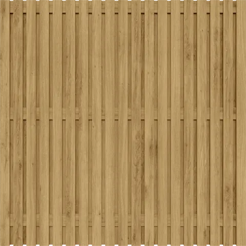 Tuinscherm Ayous Rhombus open | 37 planks | Geschaafd | Verticaal | Recht