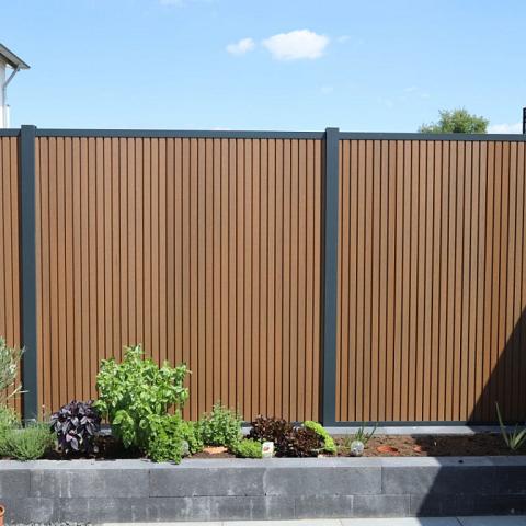 Composiet Premium Tuinscherm - Rhombus Tropical Brown - Verticaal
