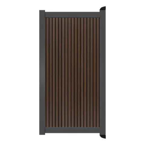 Aluminium Tuinpoort | maatwerk t/m 97x175cm | Rhombus Vogue | Verticaal | Antraciet aluminium fra