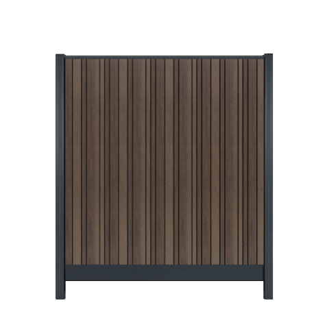 Composiet Premium Tuinscherm - Barcode Dark Brown - Verticaal
