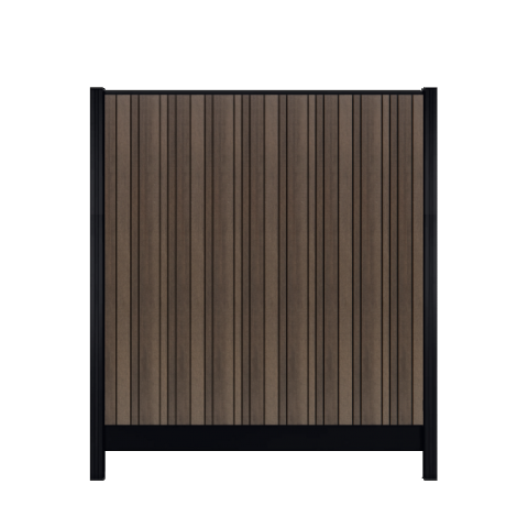 Composiet Premium Tuinscherm - Barcode Walnut - Verticaal