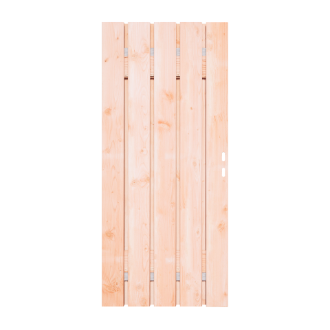 Douglas Tuinpoort 80x195 cm | Stalen frame met slotkast | Verstelbaar | 15x140 mm | Fijnbezaagd