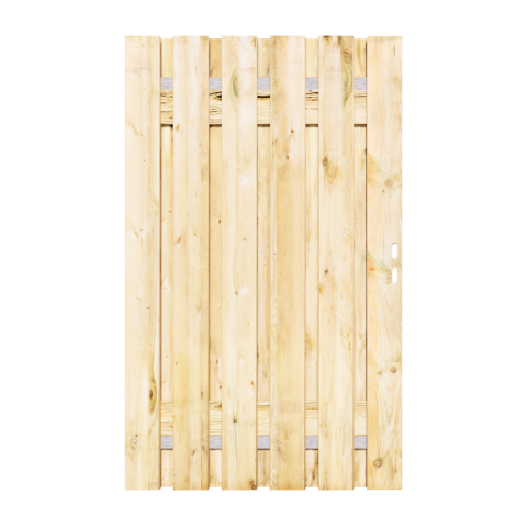 Grenen Tuinpoort 110x195 cm | Stalen frame met slotkast | Verstelbaar | 17x140 mm