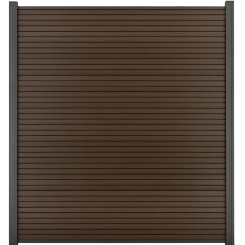 Comfort Composiet Schutting - Rhombus Dark Brown - Horizontaal