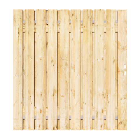 Grenen Tuinpoort 170x195 cm | Stalen frame met slotkast | Verstelbaar | 17x140 mm