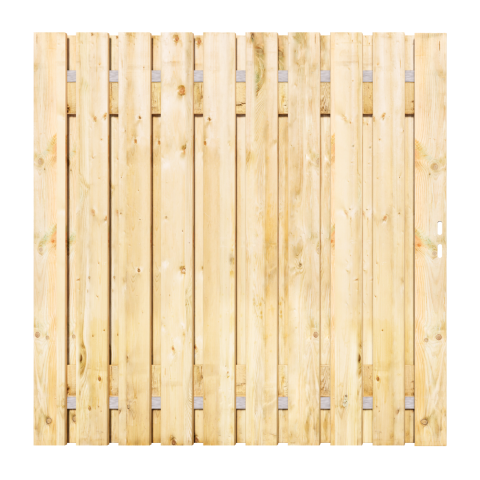 Grenen Tuinpoort 180x195 cm | Stalen frame met slotkast | Verstelbaar | 17x140 mm