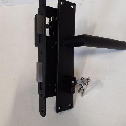 Slotset | Stalen frame zonder slotkast | Zwart RVS