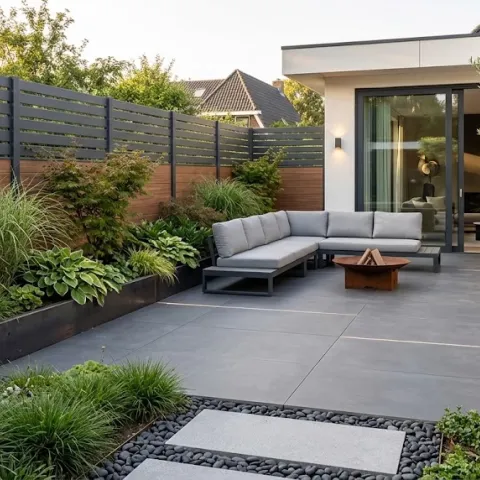 Composiet Premium Tuinscherm - Natural Savanna Brown - Horizontaal