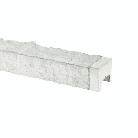 Betonnen afdekkap Wit t.b.v. granietmotief platen 180cm