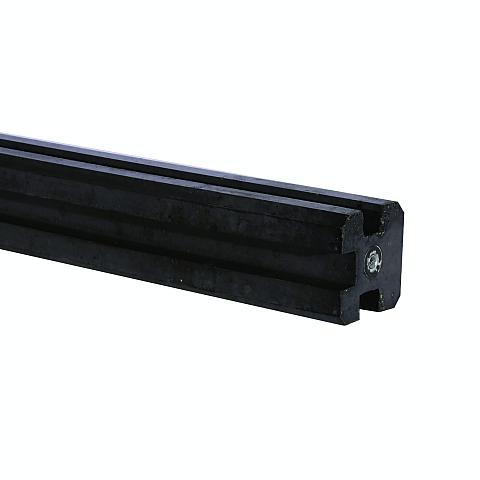 Paal t.b.v. Betonschutting Antraciet met Vlakke kop 11.5x11.5x242 cm | sponning 180 cm