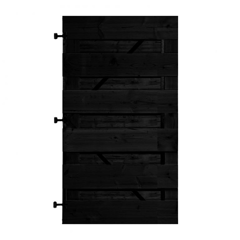 Douglas Zwart XL Horizontale Tuinpoort 100x180 cm | 22x200 mm | XL 13-planks model